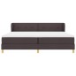 vidaXL Letto Box Spring con Materasso Marrone Scuro 200x200 cm in Tessuto