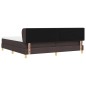 vidaXL Letto Box Spring con Materasso Marrone Scuro 200x200 cm in Tessuto