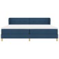 vidaXL Letto con Rete a Prezzo con Materasso Blu 200x200 cm Tessuto