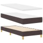 vidaXL Letto con Box Spring e Materasso - Marrone Scuro, 80x200 cm, Tessuto
