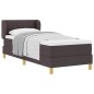 vidaXL Letto con Box Spring e Materasso - Marrone Scuro, 80x200 cm, Tessuto