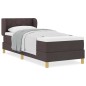 vidaXL Letto con Box Spring e Materasso - Marrone Scuro, 80x200 cm, Tessuto
