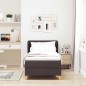 vidaXL Letto con Box Spring e Materasso - Marrone Scuro, 80x200 cm, Tessuto