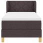 vidaXL Letto con Box Spring e Materasso - Marrone Scuro, 80x200 cm, Tessuto