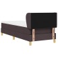 vidaXL Letto con Box Spring e Materasso - Marrone Scuro, 80x200 cm, Tessuto