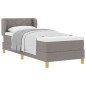Letto Box Spring vidaXL con Materasso Tortora 80x200 cm in Tessuto