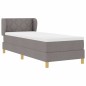 Letto Box Spring vidaXL con Materasso Tortora 80x200 cm in Tessuto