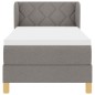 Letto Box Spring vidaXL con Materasso Tortora 80x200 cm in Tessuto