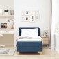 vidaXL Letto Box Spring con Materasso - Blu - 80x200 cm - Tessuto