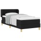 vidaXL Letto con rete a molle e materasso Nero 90x190 cm Tessuto vidaXL Letto con rete a molle e materasso Nero 90x190 cm Tessuto