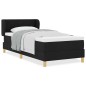 vidaXL Letto con rete a molle e materasso Nero 90x190 cm Tessuto vidaXL Letto con rete a molle e materasso Nero 90x190 cm Tessuto