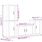 Set di Mobili Porta TV 4 pz Bianco Lucido in Legno Multistrato Set di Mobili Porta TV 4 pz Bianco Lucido in Legno Multistrato