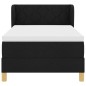 letto a box spring vidaXL con materasso nero 90x200 cm in tessuto letto a box spring vidaXL con materasso nero 90x200 cm in tessuto