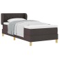 vidaXL Letto Box Spring con Materasso Marrone Scuro 90x200 cm Tessuto vidaXL Letto Box Spring con Materasso Marrone Scuro 90x200 cm Tessuto
