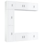 Set di Mobili Porta TV 7 pz Bianco Lucido in Legno Multistrato Set di Mobili Porta TV 7 pz Bianco Lucido in Legno Multistrato