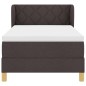 vidaXL Letto Box Spring con Materasso Marrone Scuro 90x200 cm Tessuto vidaXL Letto Box Spring con Materasso Marrone Scuro 90x200 cm Tessuto