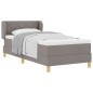 vidaXL Letto a Molla con Materasso Color Tortora, 90x200 cm, Tessuto