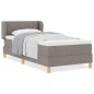 vidaXL Letto a Molla con Materasso Color Tortora, 90x200 cm, Tessuto