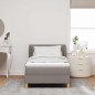 vidaXL Letto a Molla con Materasso Color Tortora, 90x200 cm, Tessuto