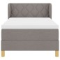 vidaXL Letto a Molla con Materasso Color Tortora, 90x200 cm, Tessuto
