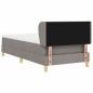 vidaXL Letto a Molla con Materasso Color Tortora, 90x200 cm, Tessuto