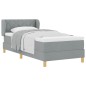 vidaXL Letto a Rete con Materasso Grigio Chiaro 100x200 cm Tessuto vidaXL Letto a Rete con Materasso Grigio Chiaro 100x200 cm Tessuto