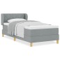 vidaXL Letto a Rete con Materasso Grigio Chiaro 100x200 cm Tessuto vidaXL Letto a Rete con Materasso Grigio Chiaro 100x200 cm Tessuto