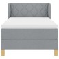 vidaXL Letto a Rete con Materasso Grigio Chiaro 100x200 cm Tessuto vidaXL Letto a Rete con Materasso Grigio Chiaro 100x200 cm Tessuto