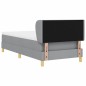 vidaXL Letto a Rete con Materasso Grigio Chiaro 100x200 cm Tessuto vidaXL Letto a Rete con Materasso Grigio Chiaro 100x200 cm Tessuto