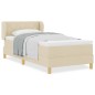 vidaXL Letto Box Spring con Materasso - Crema 100x200 cm Tessuto vidaXL Letto Box Spring con Materasso - Crema 100x200 cm Tessuto