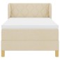 vidaXL Letto Box Spring con Materasso - Crema 100x200 cm Tessuto vidaXL Letto Box Spring con Materasso - Crema 100x200 cm Tessuto