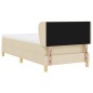 vidaXL Letto Box Spring con Materasso - Crema 100x200 cm Tessuto vidaXL Letto Box Spring con Materasso - Crema 100x200 cm Tessuto
