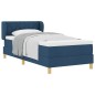 vidaXL Letto a Molle Blu con Materasso, 100x200 cm, Tessuto vidaXL Letto a Molle Blu con Materasso, 100x200 cm, Tessuto