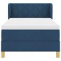 vidaXL Letto a Molle Blu con Materasso, 100x200 cm, Tessuto vidaXL Letto a Molle Blu con Materasso, 100x200 cm, Tessuto