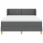 vidaXL Letto a piattaforma con materasso - Grigio scuro, 140x190 cm, Tessuto