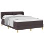 vidaXL Letto Box Spring con Materasso - Marrone Scuro, 140x190 cm, Tessuto