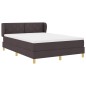 vidaXL Letto Box Spring con Materasso - Marrone Scuro, 140x190 cm, Tessuto