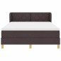 vidaXL Letto Box Spring con Materasso - Marrone Scuro, 140x190 cm, Tessuto