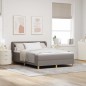 vidaXL Letto Contenitore con Materasso in Tortora, 140x190 cm, Tessuto