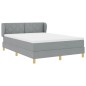 vidaXL Letto a Molle con Materasso Grigio Chiaro 140x200 cm Tessuto