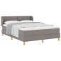 vidaXL Letto con Rete a Molla e Materasso - Tortora, 140x200 cm, Tessuto vidaXL Letto con Rete a Molla e Materasso - Tortora, 140x200 cm, Tessuto