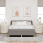 vidaXL Letto con Rete a Molla e Materasso - Tortora, 140x200 cm, Tessuto vidaXL Letto con Rete a Molla e Materasso - Tortora, 140x200 cm, Tessuto