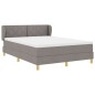 vidaXL Letto con Rete a Molla e Materasso - Tortora, 140x200 cm, Tessuto vidaXL Letto con Rete a Molla e Materasso - Tortora, 140x200 cm, Tessuto