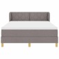 vidaXL Letto con Rete a Molla e Materasso - Tortora, 140x200 cm, Tessuto vidaXL Letto con Rete a Molla e Materasso - Tortora, 140x200 cm, Tessuto