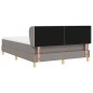 vidaXL Letto con Rete a Molla e Materasso - Tortora, 140x200 cm, Tessuto vidaXL Letto con Rete a Molla e Materasso - Tortora, 140x200 cm, Tessuto