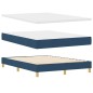 vidaXL Letto a Doghe con Materasso, Blu, 140x200 cm, Tessuto vidaXL Letto a Doghe con Materasso, Blu, 140x200 cm, Tessuto