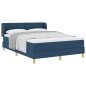 vidaXL Letto a Doghe con Materasso, Blu, 140x200 cm, Tessuto vidaXL Letto a Doghe con Materasso, Blu, 140x200 cm, Tessuto