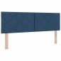 vidaXL Letto a Doghe con Materasso, Blu, 140x200 cm, Tessuto vidaXL Letto a Doghe con Materasso, Blu, 140x200 cm, Tessuto