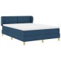 vidaXL Letto a Doghe con Materasso, Blu, 140x200 cm, Tessuto vidaXL Letto a Doghe con Materasso, Blu, 140x200 cm, Tessuto
