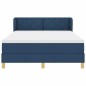 vidaXL Letto a Doghe con Materasso, Blu, 140x200 cm, Tessuto vidaXL Letto a Doghe con Materasso, Blu, 140x200 cm, Tessuto